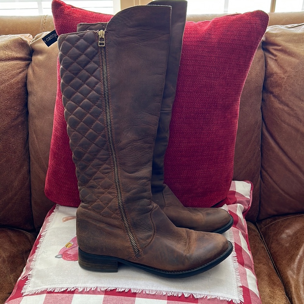 Tall leather boots